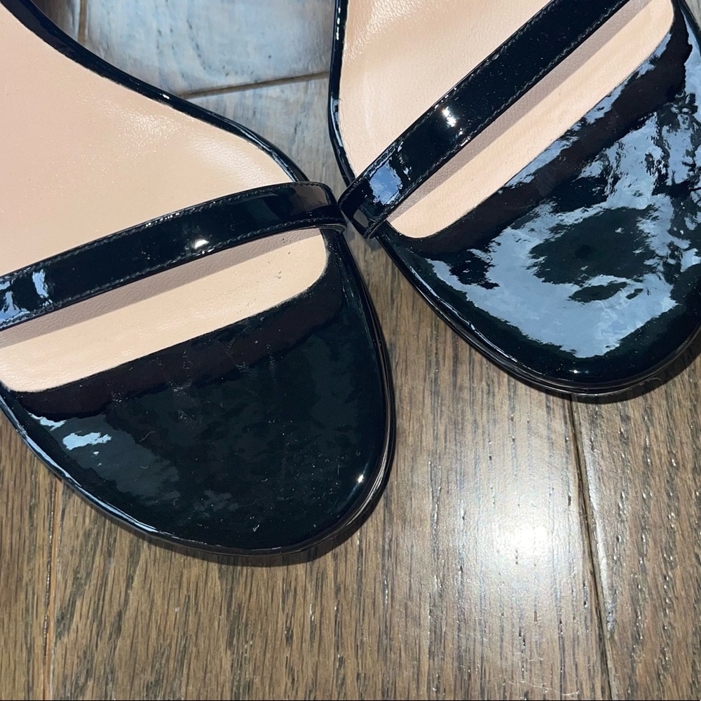 Stuart Weitzman Nudist Disco Sandal in Black Patent - Picture 5 of 5